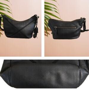 The Sak Kyetra Hobo Bag Black Leather Slouchy Shoulder Purse